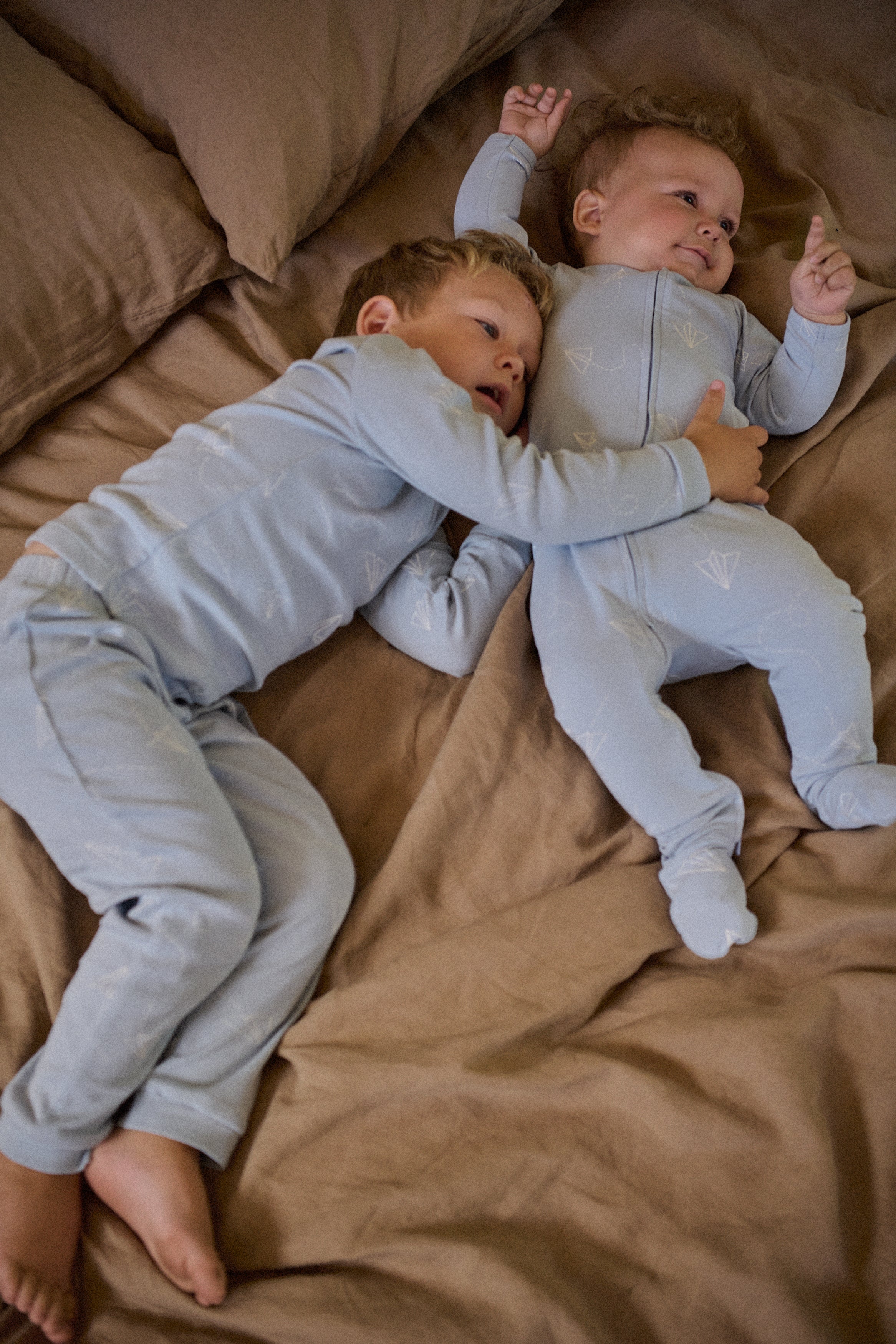 Long Sleeve Pyjamas - Paper Planes Print