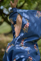 Raincoat - Best Friend Indigo Print