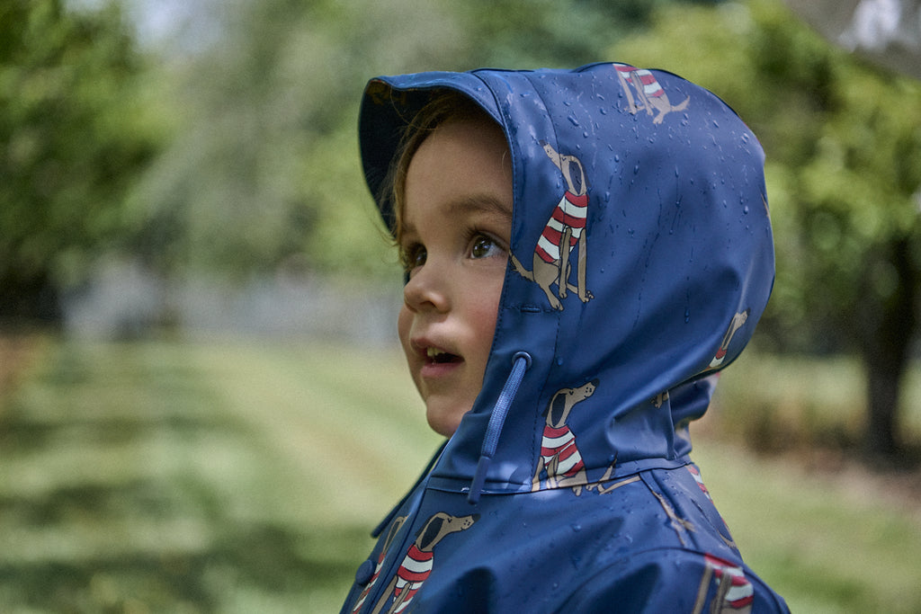 Raincoat - Best Friend Indigo Print