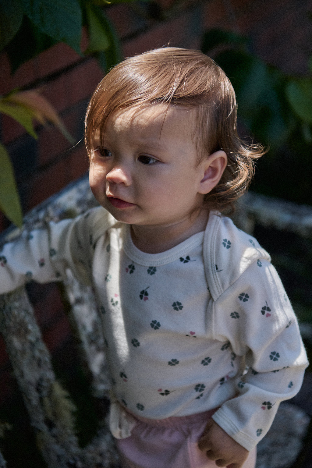 Long Sleeve Kimono Bodysuit - Lucky Print