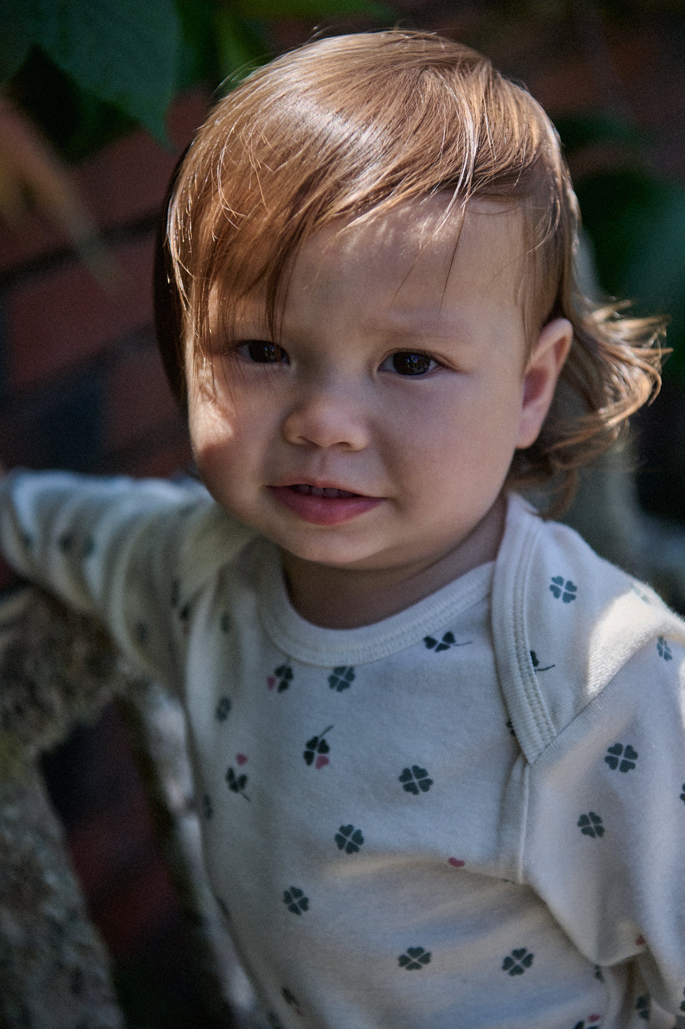 Long Sleeve Kimono Bodysuit - Lucky Print