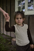 Walter Vest - Oatmeal Marl Cable Knit