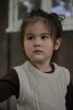 Walter Vest - Oatmeal Marl Cable Knit