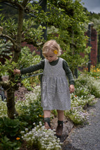 Amelia Pinafore Briarwood Heron Print