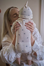 Kimono Stretch & Grow Pointelle - Winter Berry Print