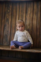 Long Sleeve Bodysuit Pointelle - Winter Berry Print
