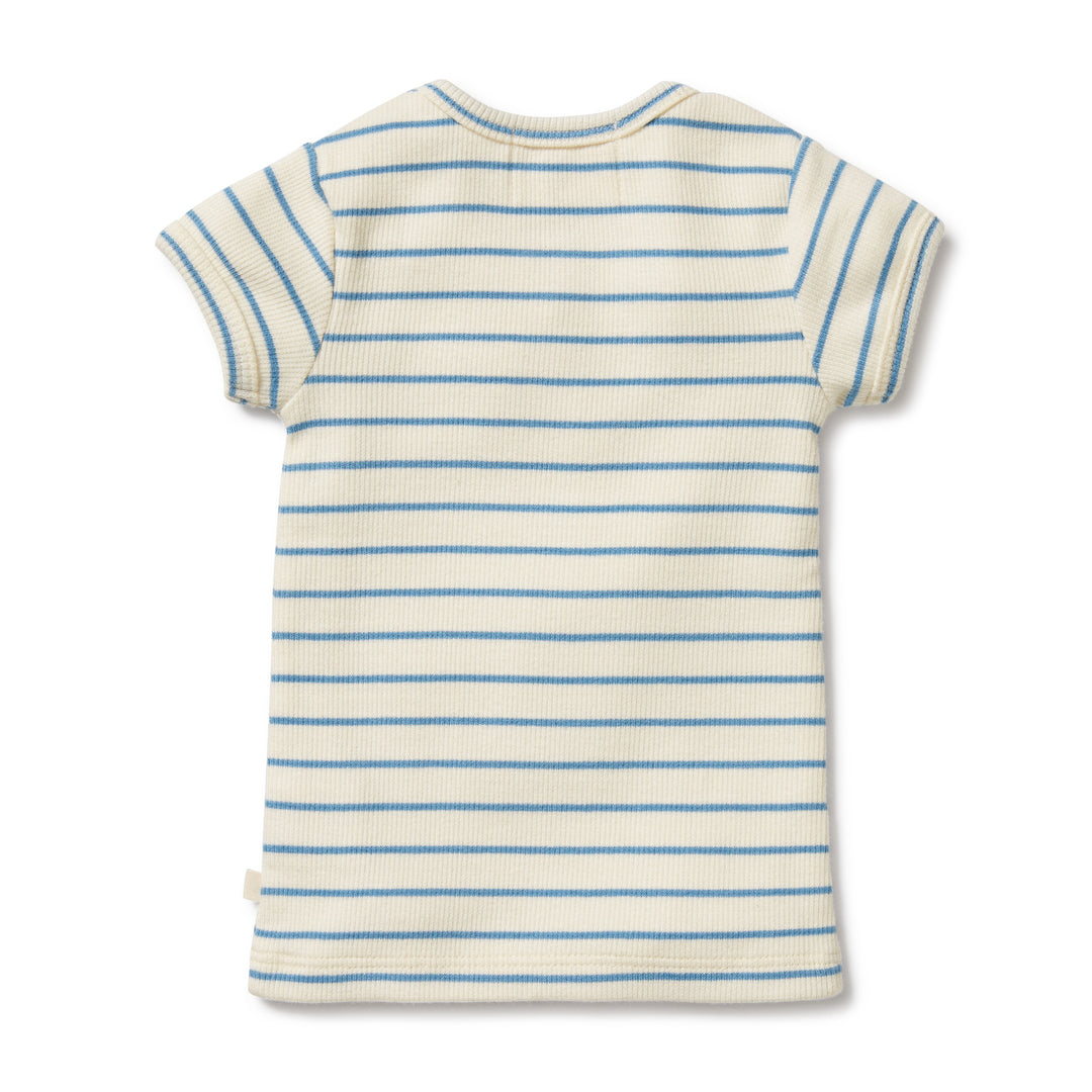 Wilson and Frenchy Petit Blue Organic Henley Tee