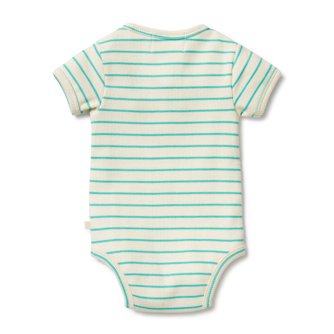 Wilson and Frenchy Petit Green Organic Henley Bodysuit