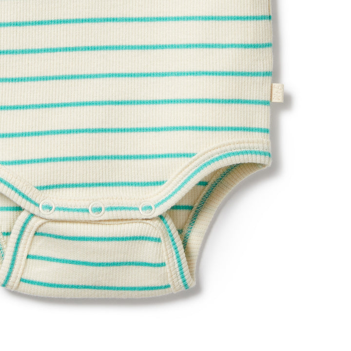 Wilson and Frenchy Petit Green Organic Henley Bodysuit