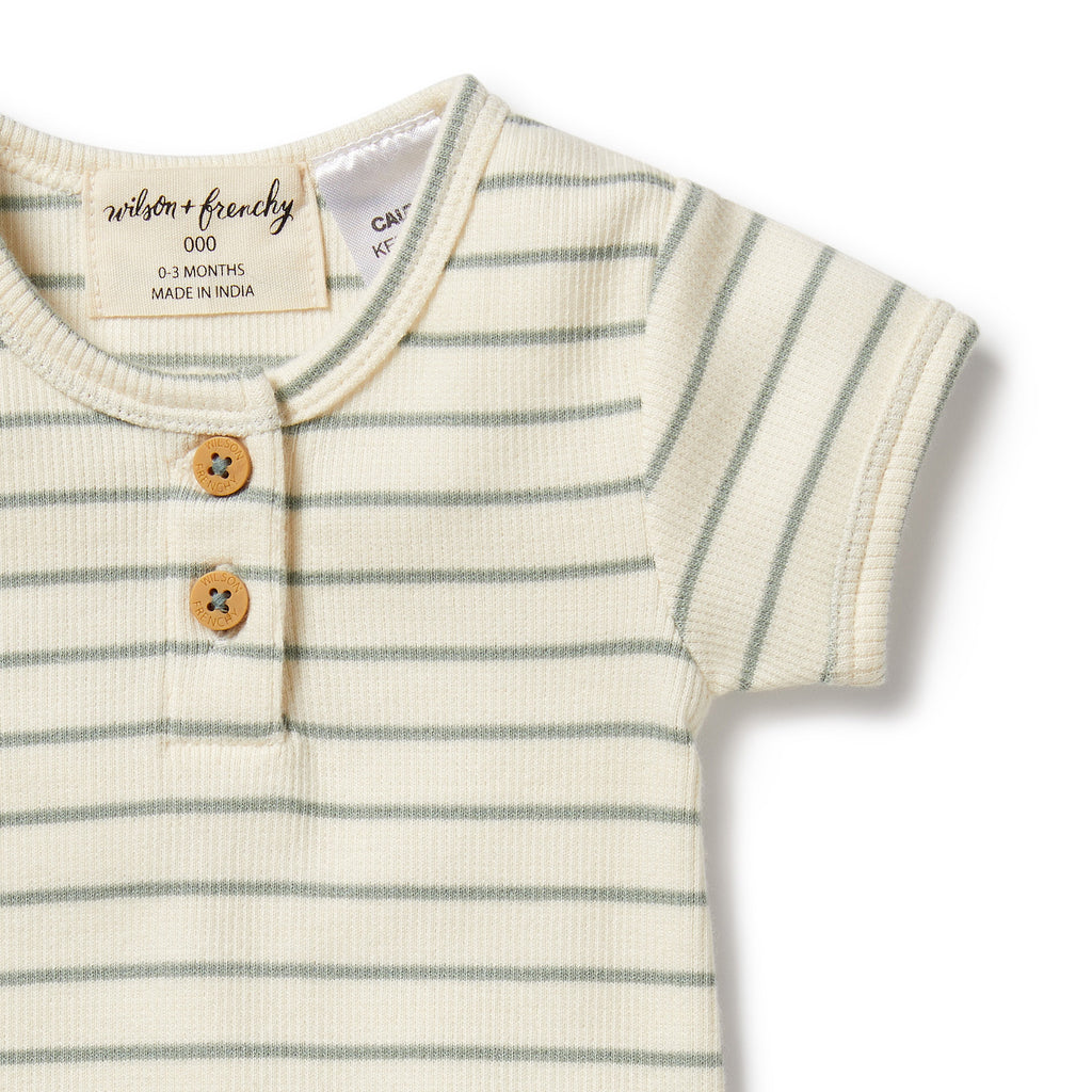 Petit Sage Organic Henley Bodysuit