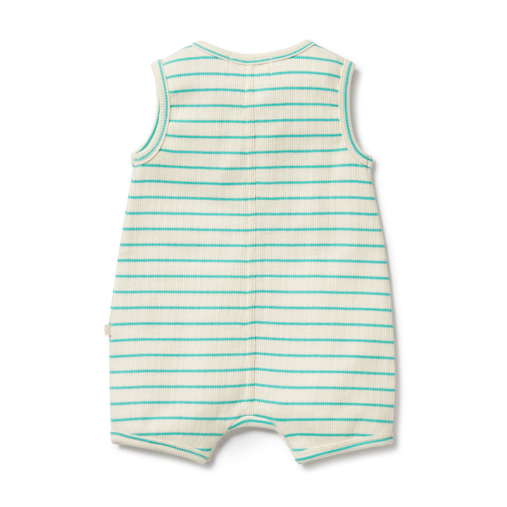 Wilson and Frenchy Petit Green Organic Henley Growsuit