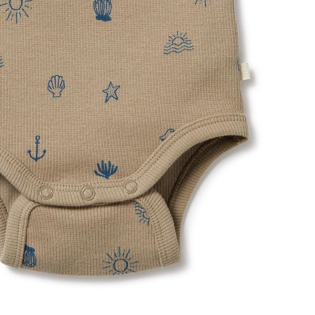 Wilson and Frenchy Summer Days Organic Henley Bodysuit