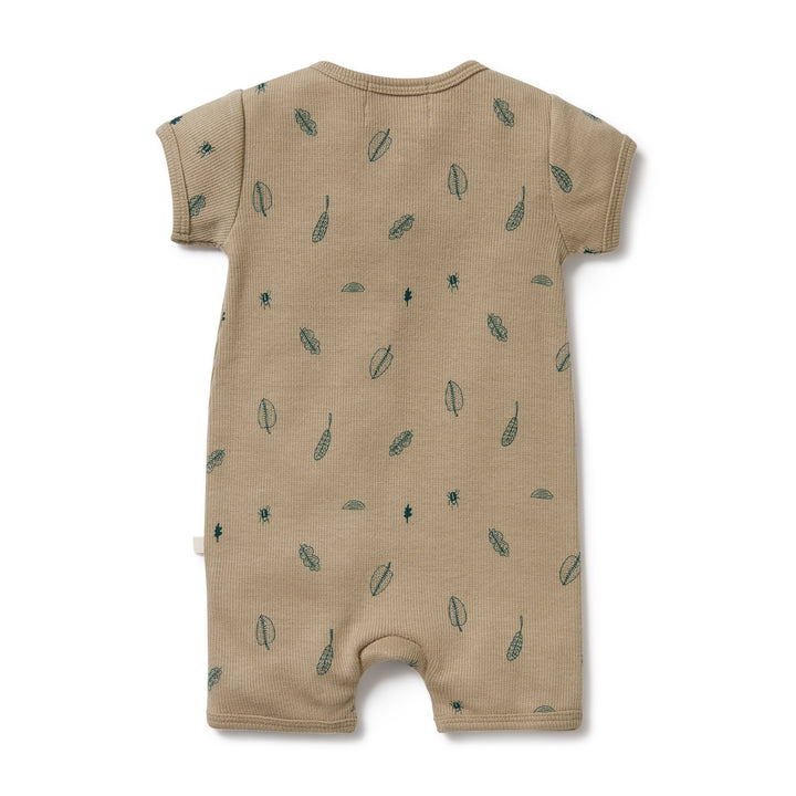 Wilson and Frenchy Jungle Leaf Organic Boyleg Zipsuit