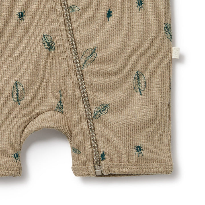 Wilson and Frenchy Jungle Leaf Organic Boyleg Zipsuit