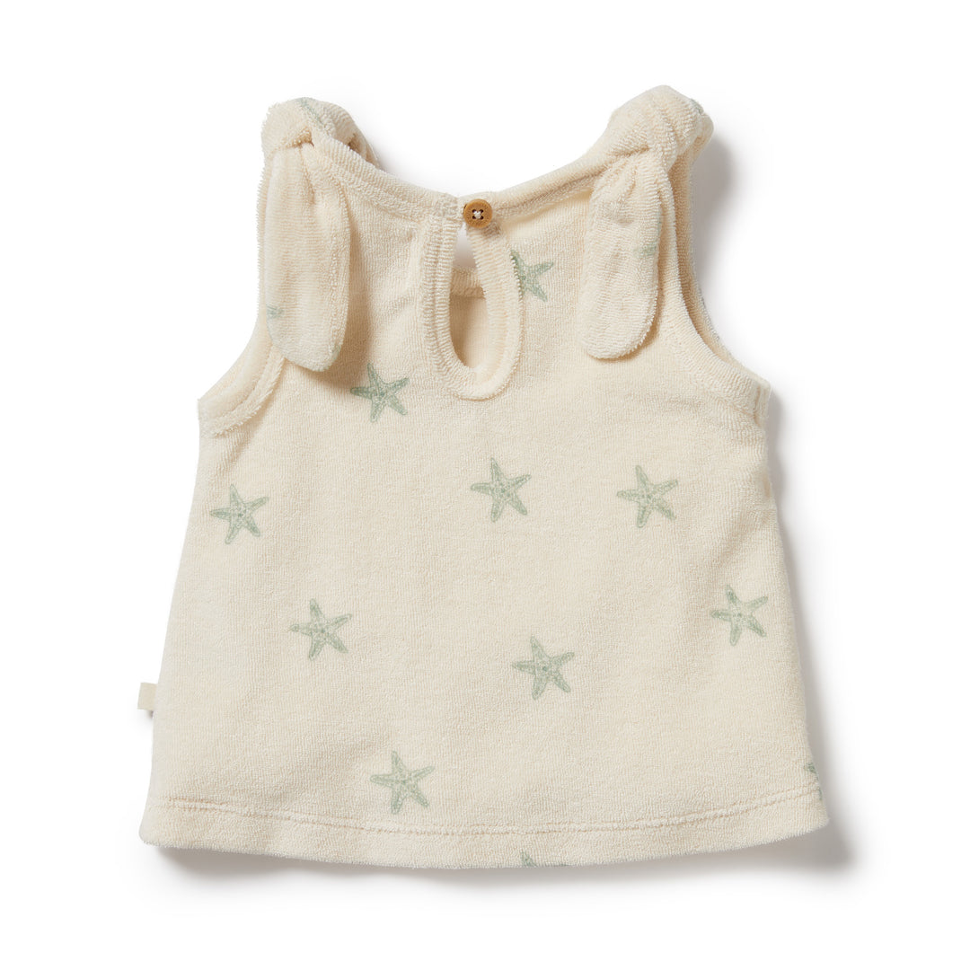 Wilson and Frenchy Tiny Starfish Organic Terry Tie Singlet