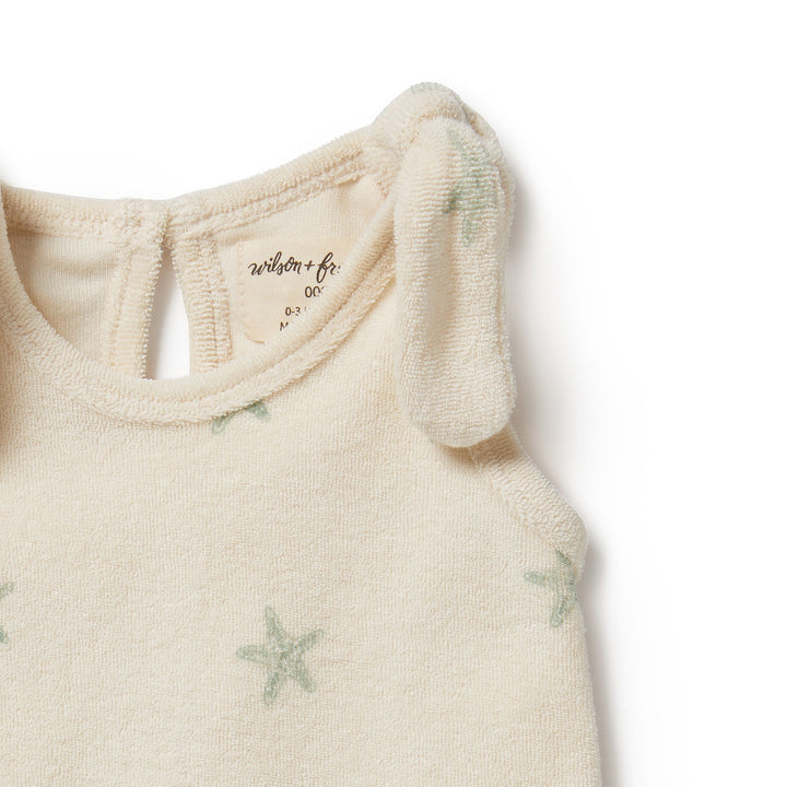 Wilson and Frenchy Tiny Starfish Organic Terry Tie Singlet