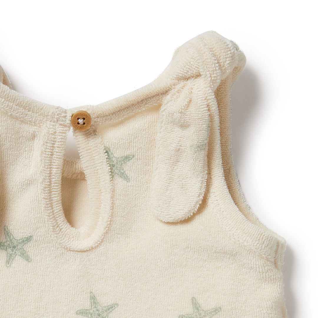 Wilson and Frenchy Tiny Starfish Organic Terry Tie Singlet