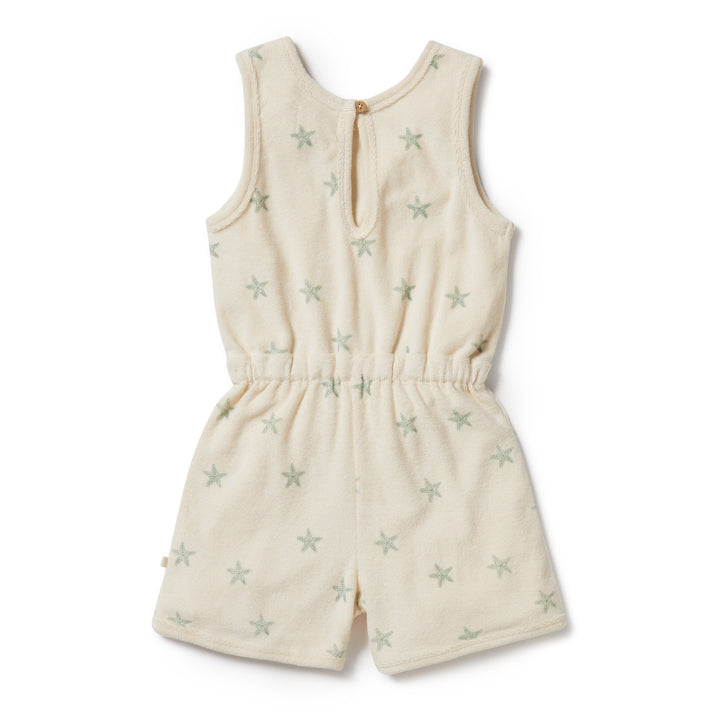 Wilson and Frenchy Tiny Starfish Organic Terry Playsuit