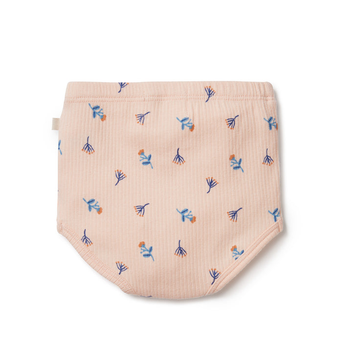Wilson and Frenchy Little Flower Organic Rib Nappy Pant