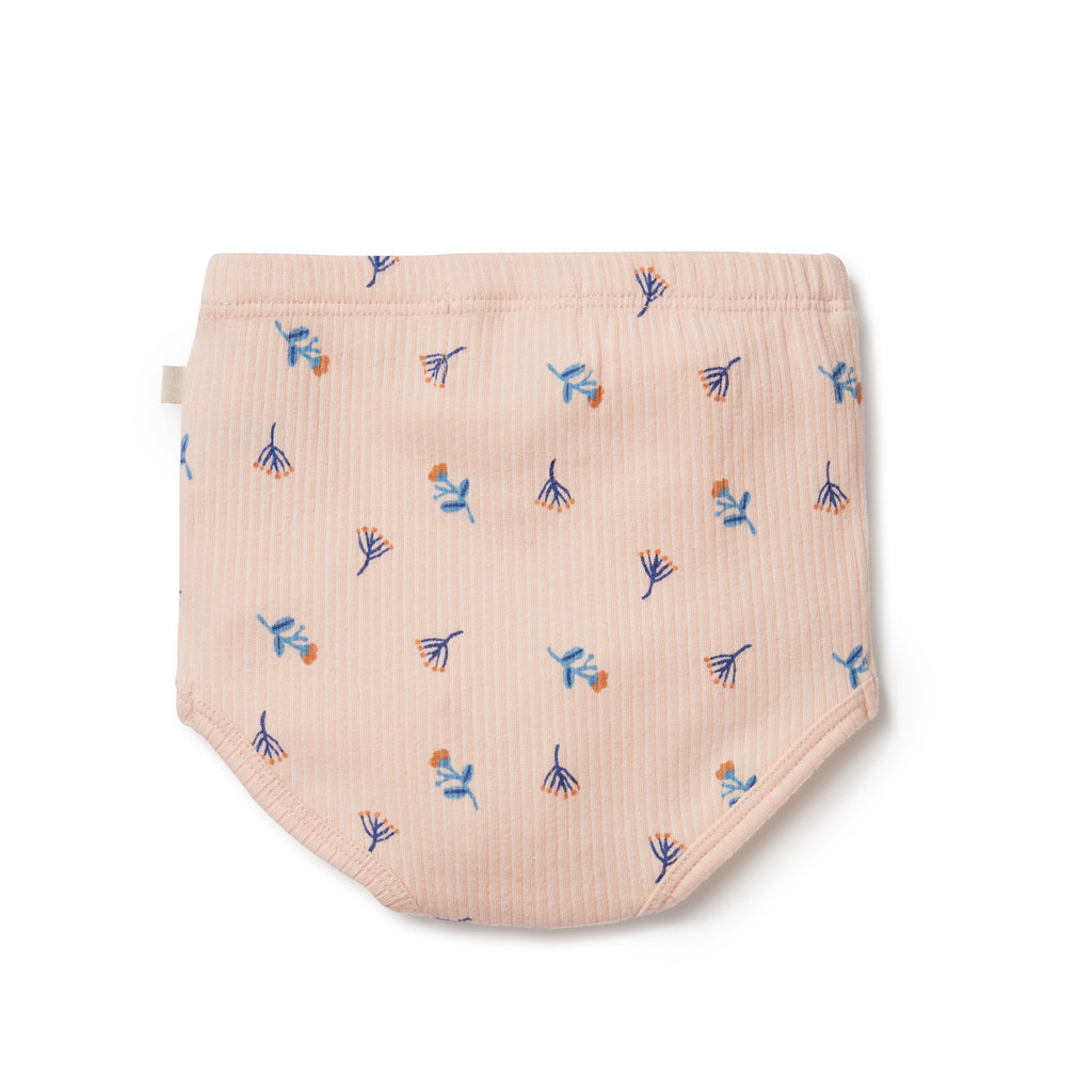 Little Flower Organic Rib Nappy Pant