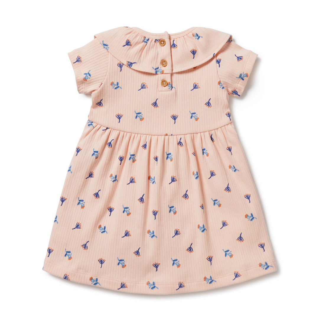 Wilson and Frenchy Little Flower Organic Rib Ruffle Dress