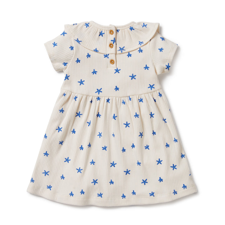 Wilson and Frenchy Little Starfish Organic Rib Ruffle Dress