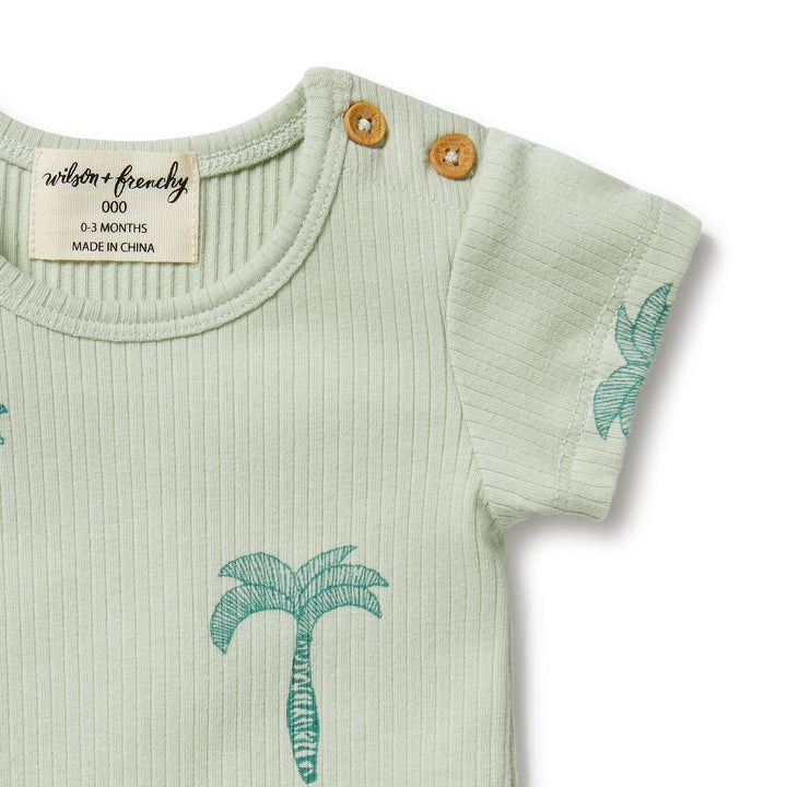 Wilson and Frenchy Palm Tree Organic Rib Tee