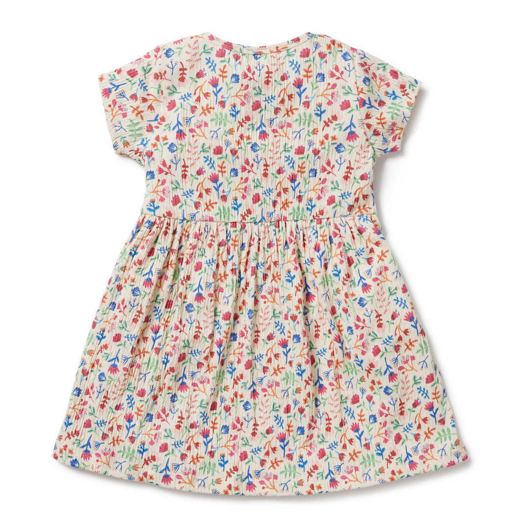 Wilson and Frenchy Tropical Garden Crinkle Button Dress