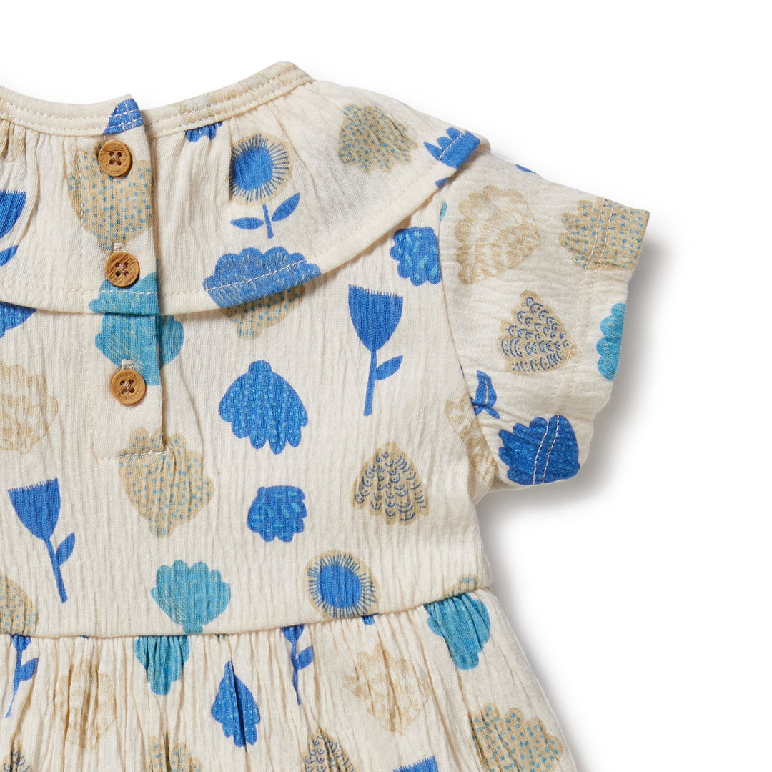 Wilson and Frenchy Ocean Breeze Crinkle Ruffle Dress