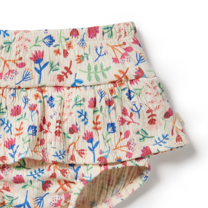 Wilson and Frenchy Tropical Garden Crinkle Ruffle Nappy Pant
