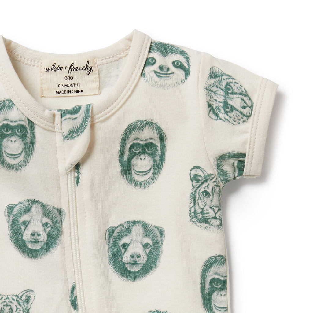 Wilson and Frenchy Hello Jungle Organic Boyleg Zipsuit