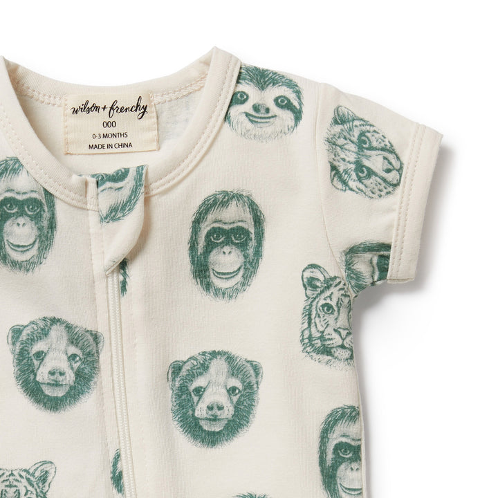 Wilson and Frenchy Hello Jungle Organic Boyleg Zipsuit