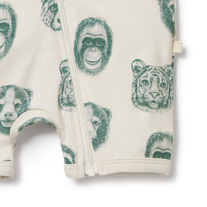 Wilson and Frenchy Hello Jungle Organic Boyleg Zipsuit