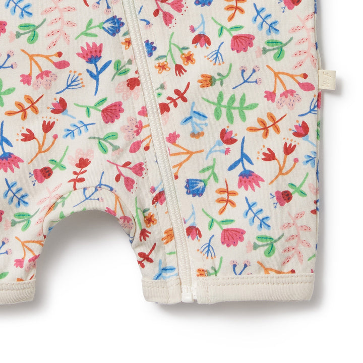 Wilson and Frenchy Tropical Garden Organic Boyleg Zipsuit