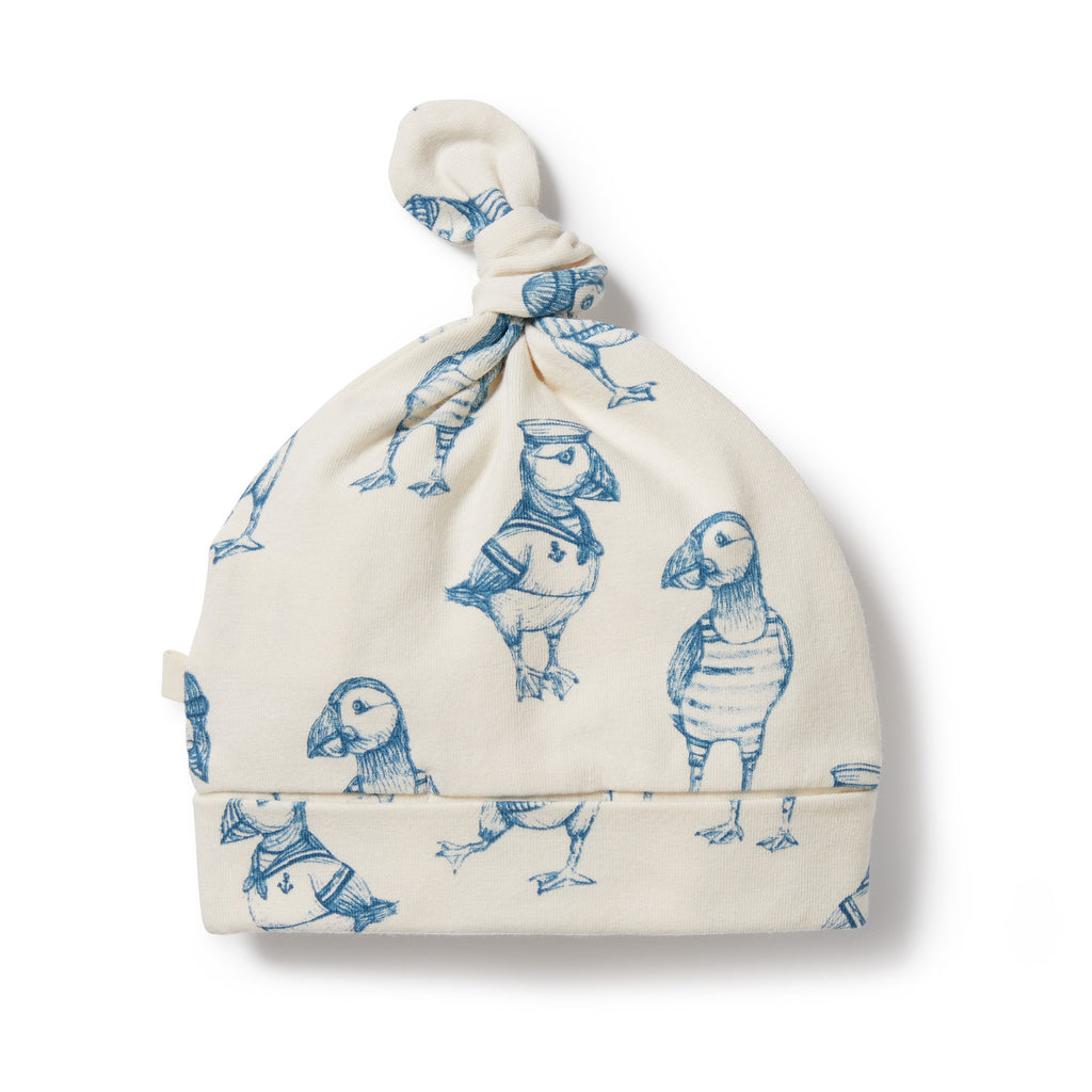 Petit Puffin Organic Knot Hat