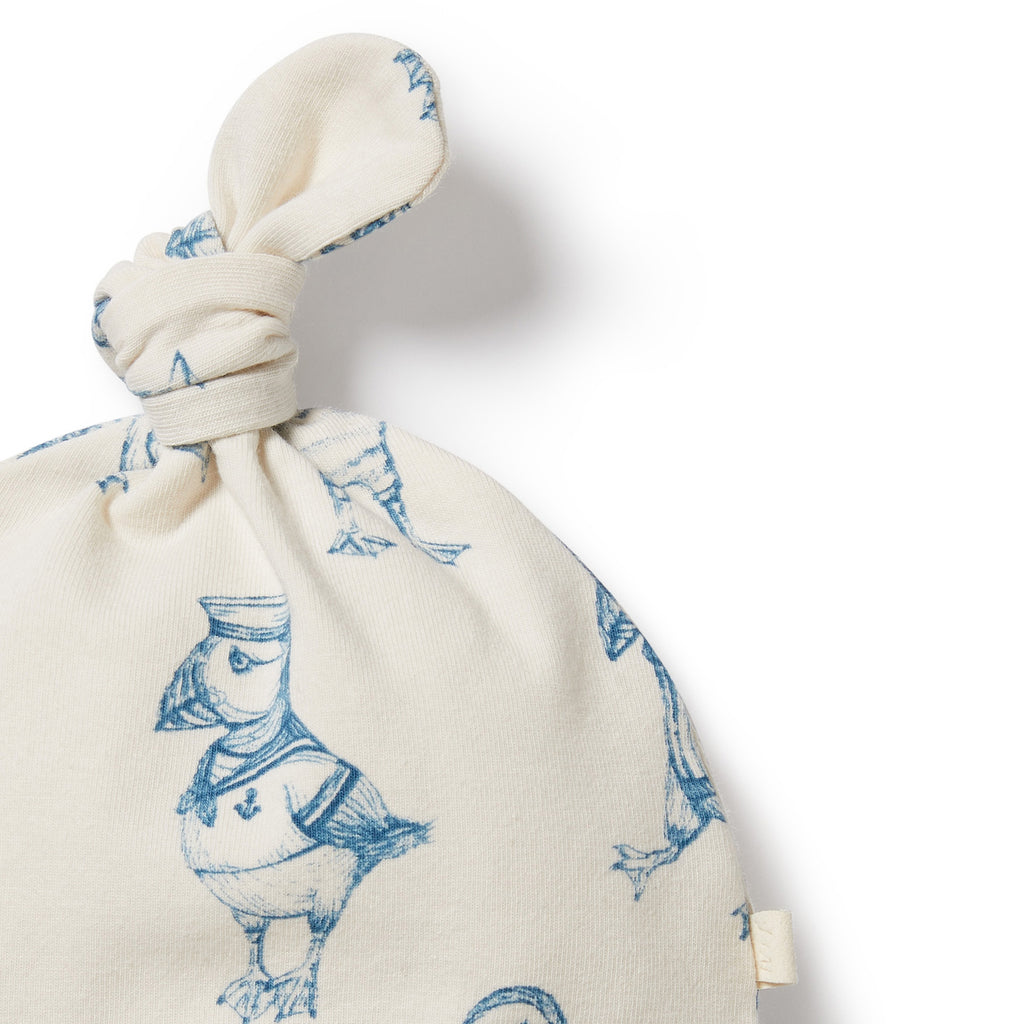 Petit Puffin Organic Knot Hat