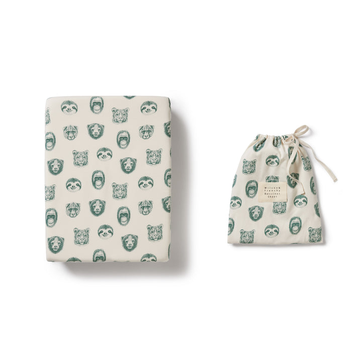 Wilson and Frenchy Hello Jungle Organic Bassinet Sheet