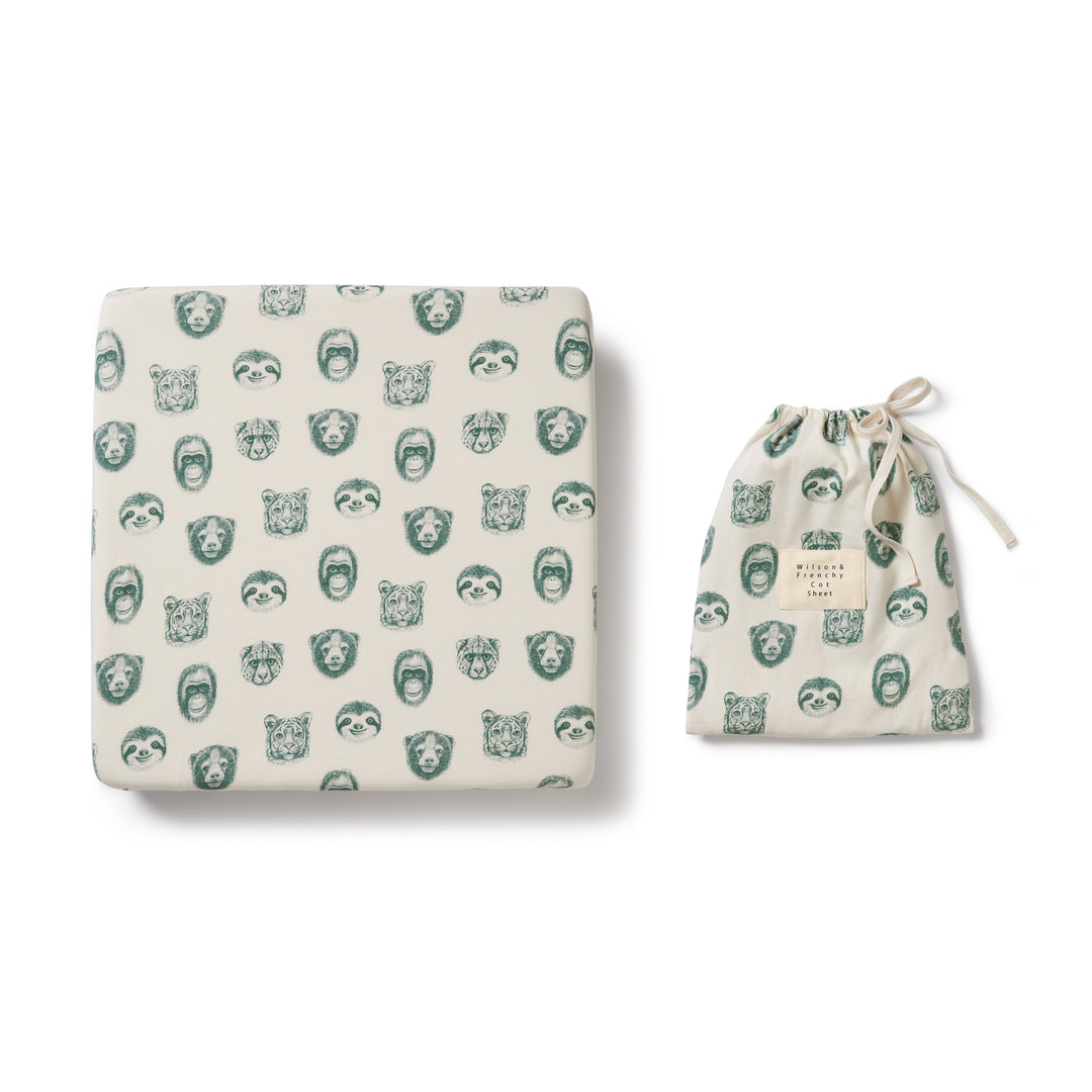 Wilson and Frenchy Hello Jungle Organic Cot Sheet