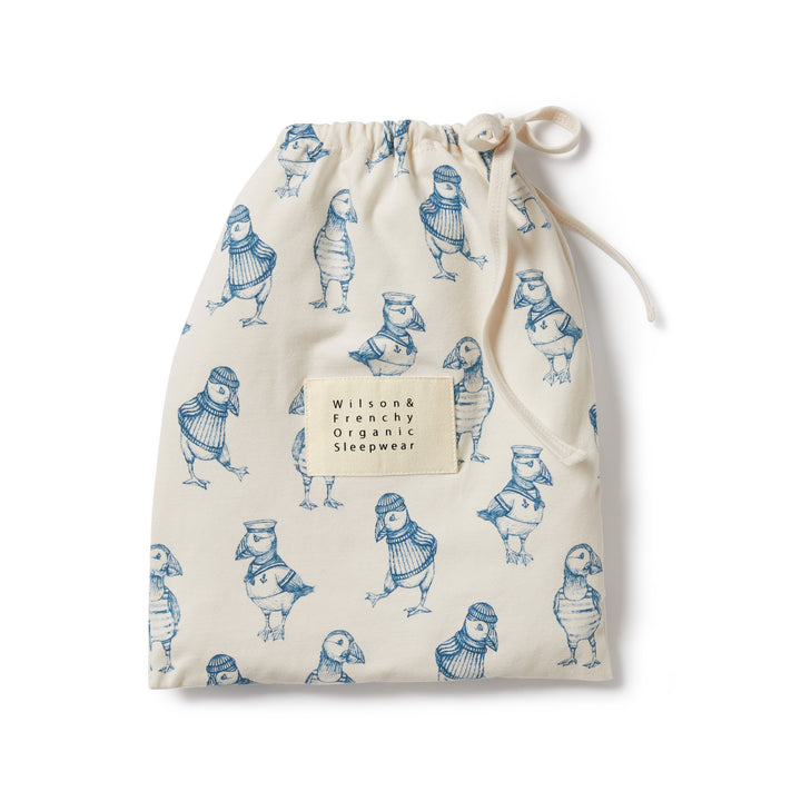 Wilson and Frenchy Petit Puffin Organic Short Sleeve Pyjamas