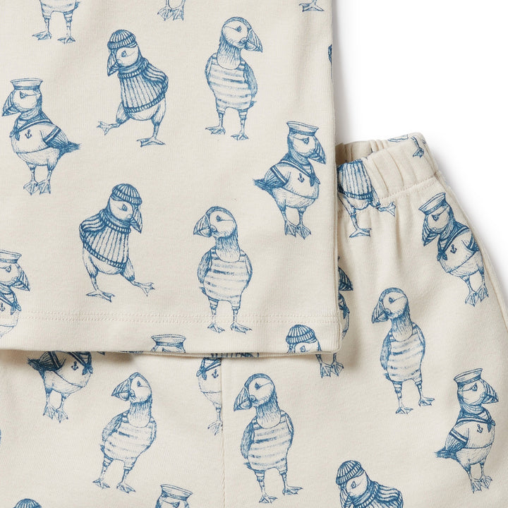 Wilson and Frenchy Petit Puffin Organic Short Sleeve Pyjamas