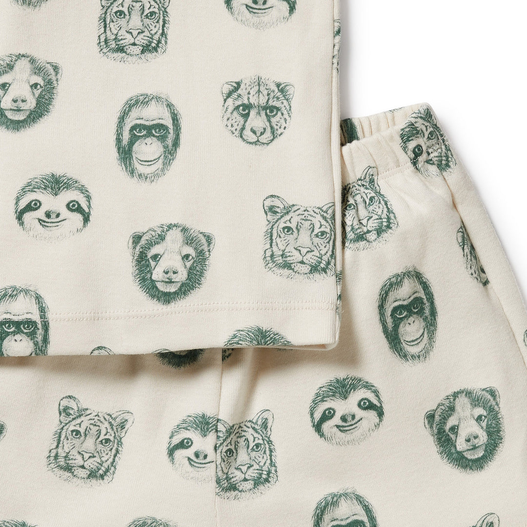 Wilson and Frenchy Hello Jungle Organic Short Sleeve Pyjamas