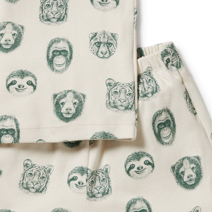 Wilson and Frenchy Hello Jungle Organic Short Sleeve Pyjamas