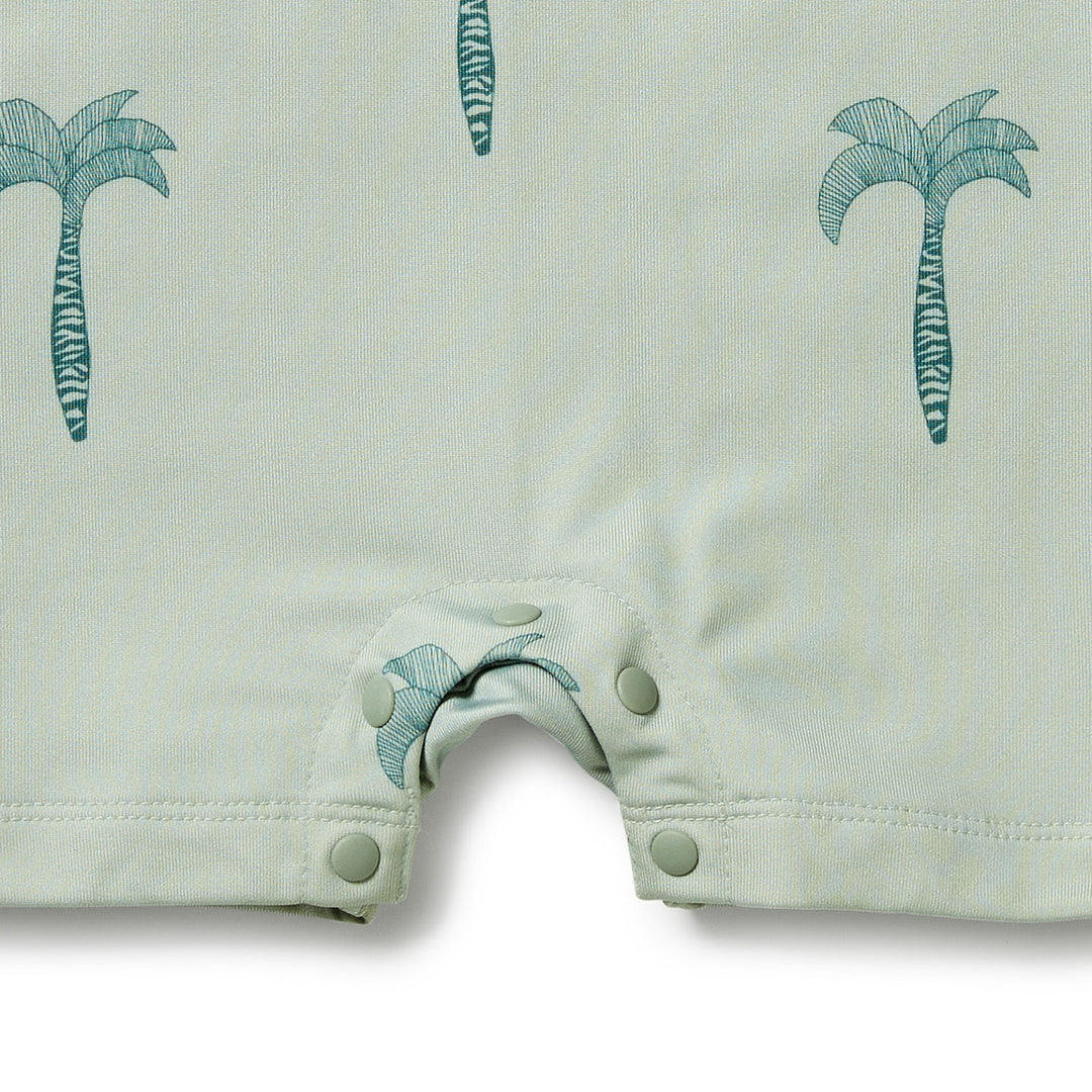Wilson and Frenchy Palm Tree One Piece Boyleg Swimsuit