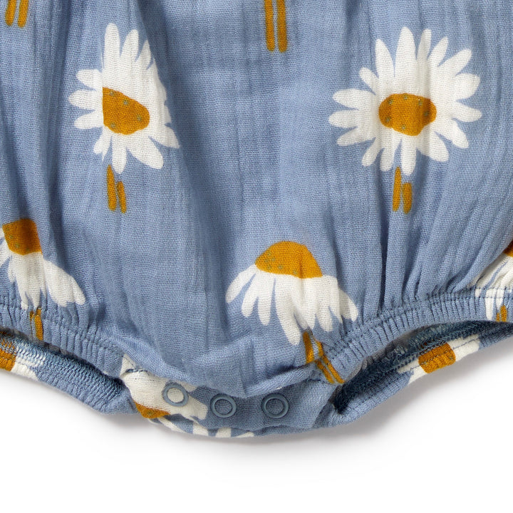 Wilson and Frenchy Daisy Floral Organic Crinkle Bodysuit