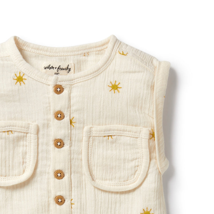 Wilson and Frenchy Sunshine Organic Crinkle Growsuit