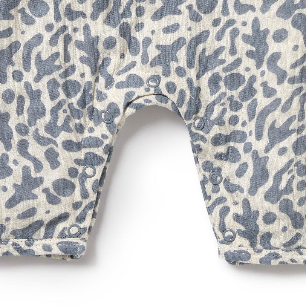 Blue Coral Organic Crinkle Growsuit