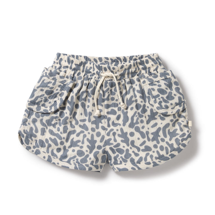Wilson and Frenchy Blue Coral Organic Crinkle Short