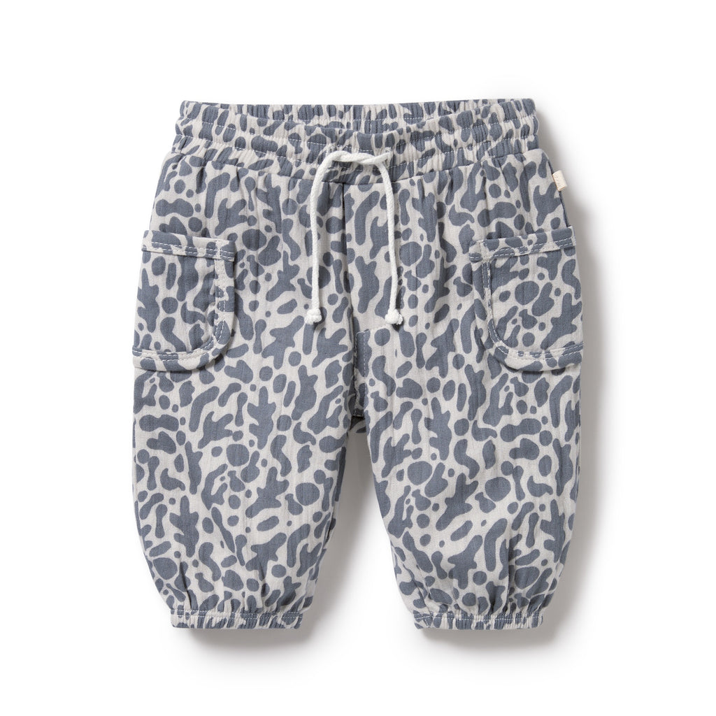 Wilson and Frenchy Blue Coral Organic Crinkle Pant