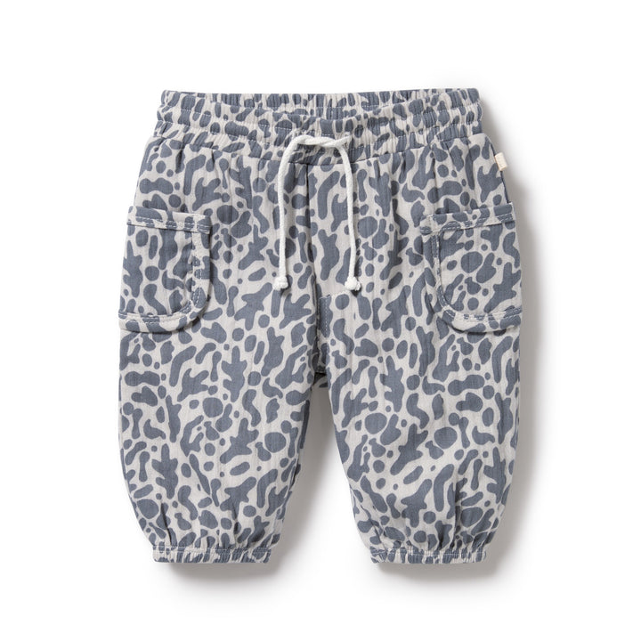 Wilson and Frenchy Blue Coral Organic Crinkle Pant
