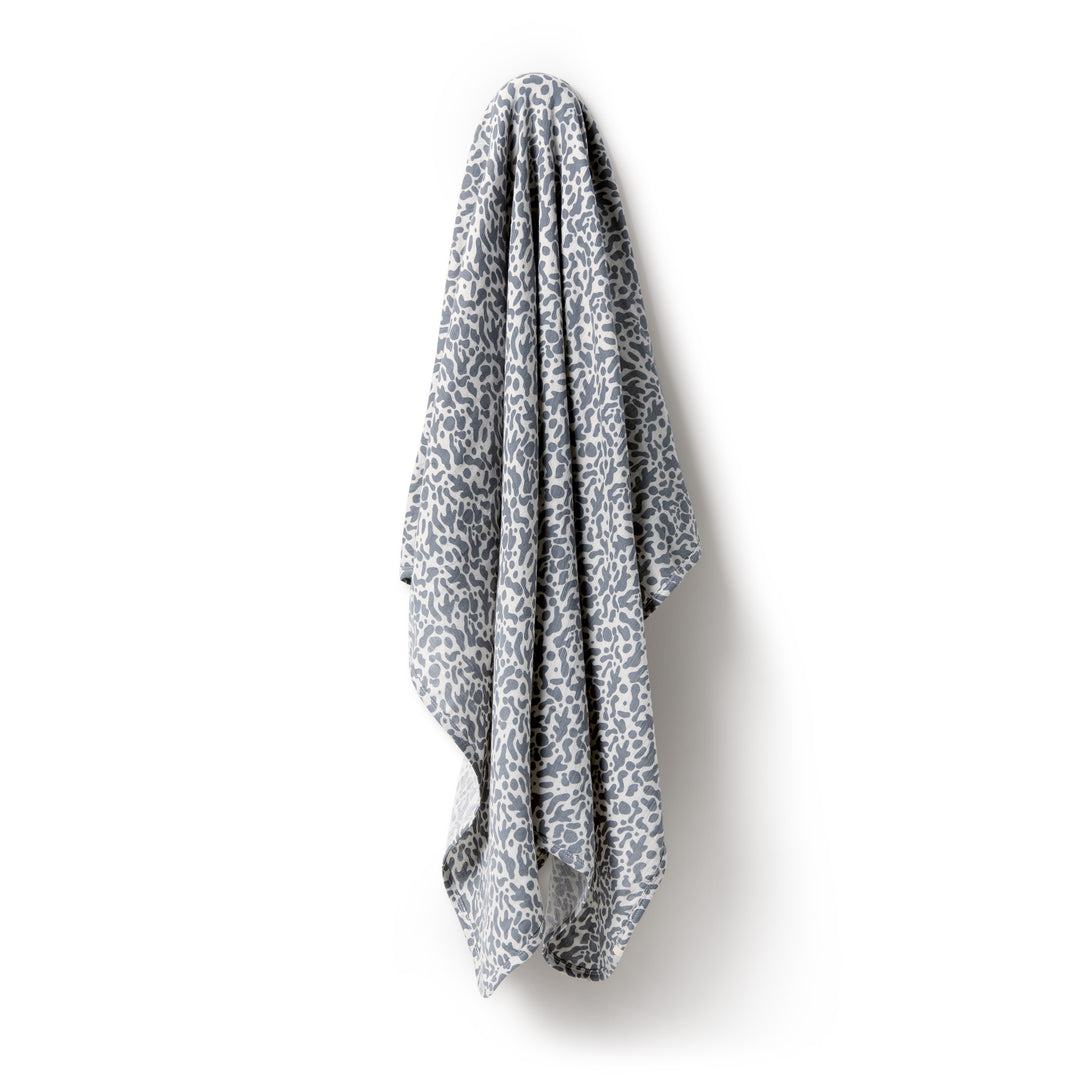 Wilson and Frenchy Blue Coral Organic Crinkle Bunny Rug